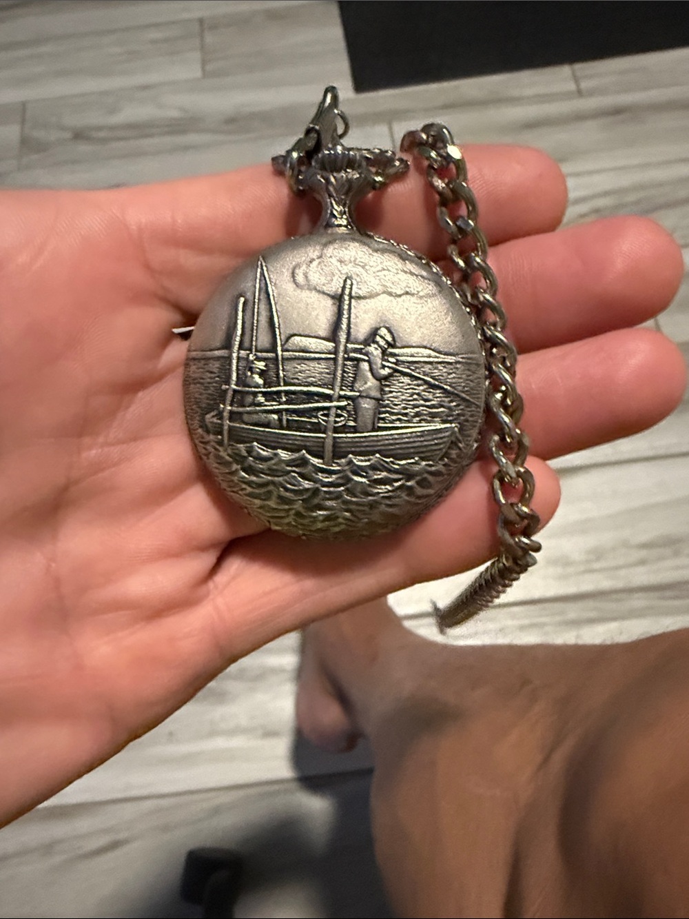 Andre Rivallle 17 J shock protected, mechanical pocket watch